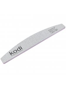 №130 Nail File «Crescent» 120/180 (Color: Light Gray, Size: 178/28/4)